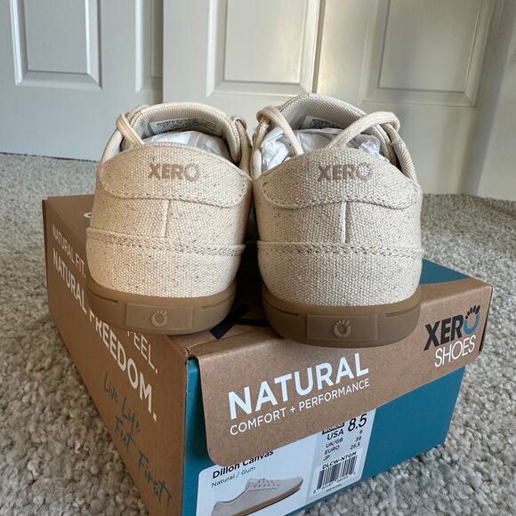 XeroShoes Dillon Canvas – Natural Canvas Sneaker, Womens, USA8.5, NWT - Picture 7 of 9